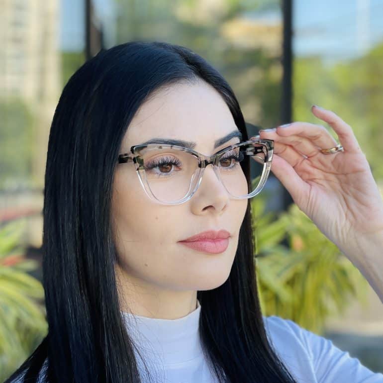 safine com br oculos de grau feminino gatinho tartaruga e transparente olga 4