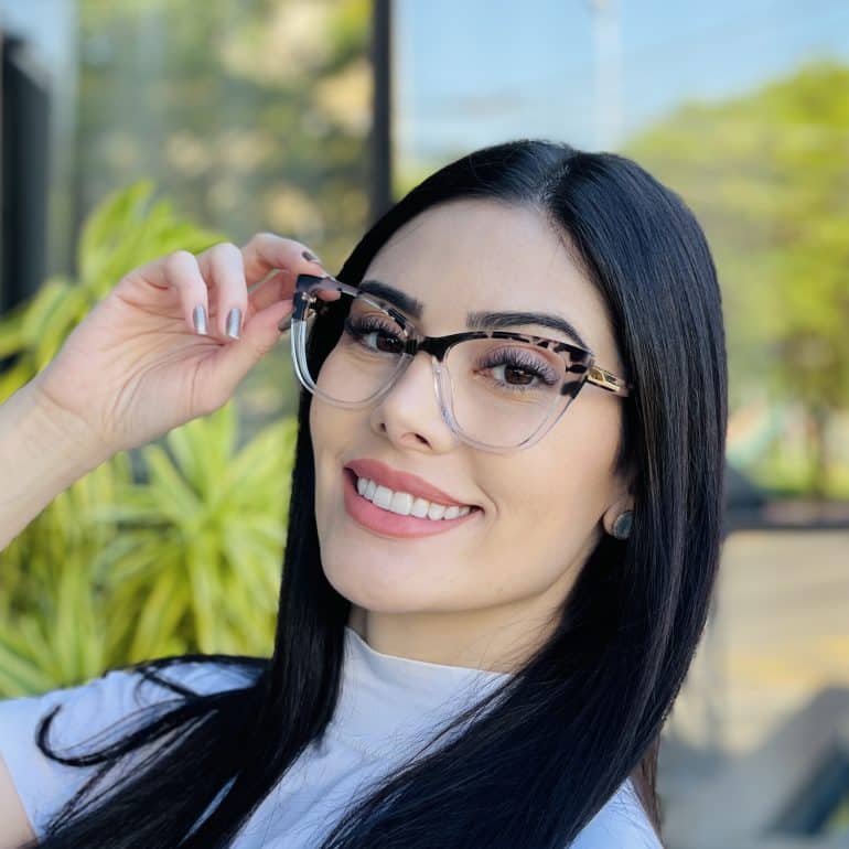 safine com br oculos de grau feminino gatinho tartaruga e transparente olga