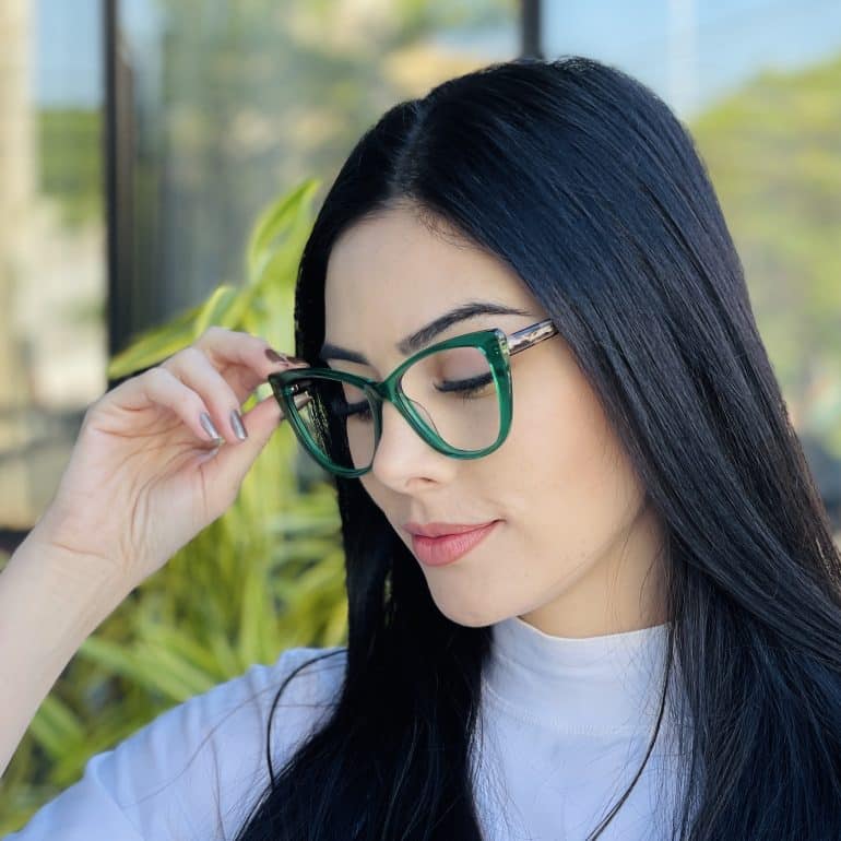 safine com br oculos de grau feminino gatinho verde olga 1