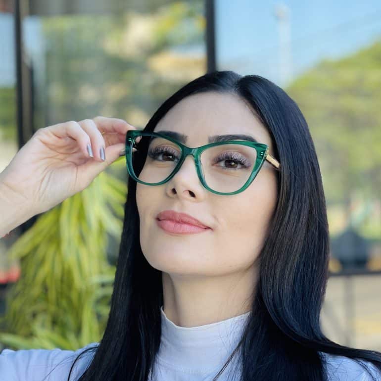safine com br oculos de grau feminino gatinho verde olga 2