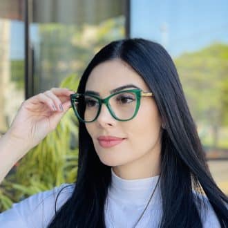 safine com br oculos de grau feminino gatinho verde olga