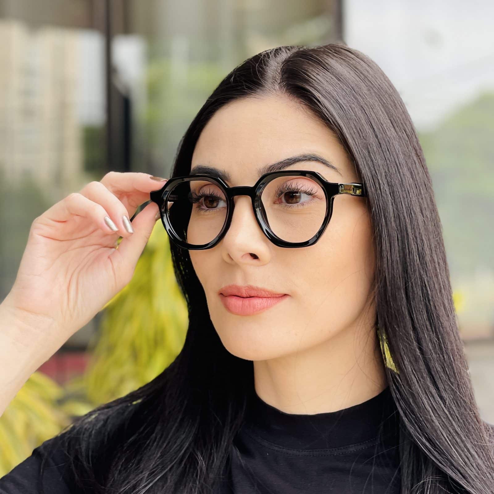 safine com br oculos de grau feminino hexagonal preto mari 1 safine com br oculos de grau feminino hexagonal preto mari 1