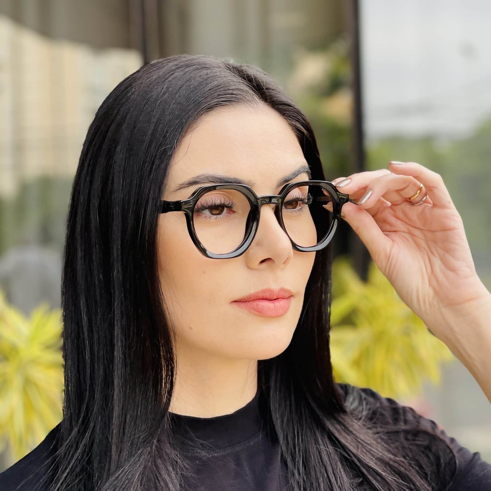 safine com br oculos de grau feminino hexagonal preto mari 4 safine com br oculos de grau feminino hexagonal preto mari 4