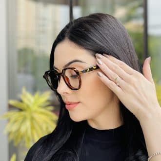 safine com br oculos de grau feminino hexagonal tartaruga mari 1