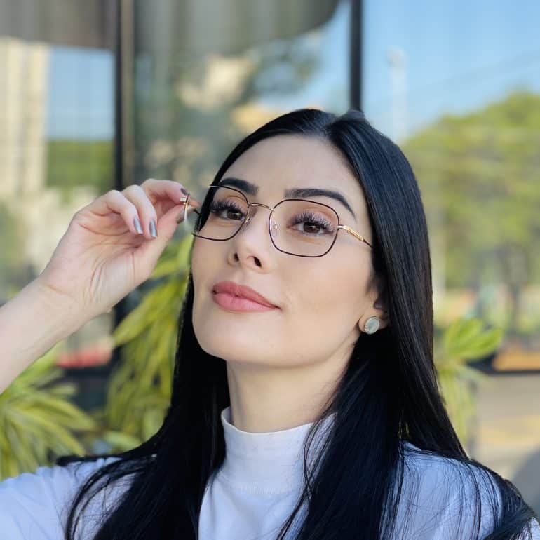 safine com br oculos de grau feminino oval marrom luna 3