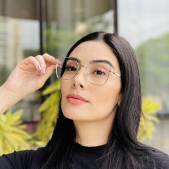 safine com br oculos de grau feminino quadrado prata yasmim 1