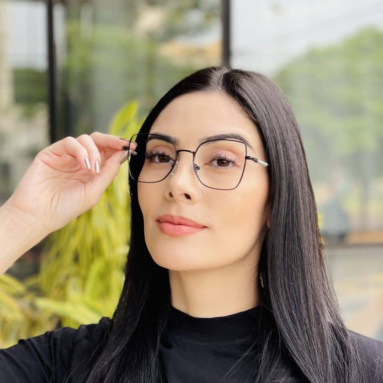 safine com br oculos de grau feminino quadrado preto yasmim 2