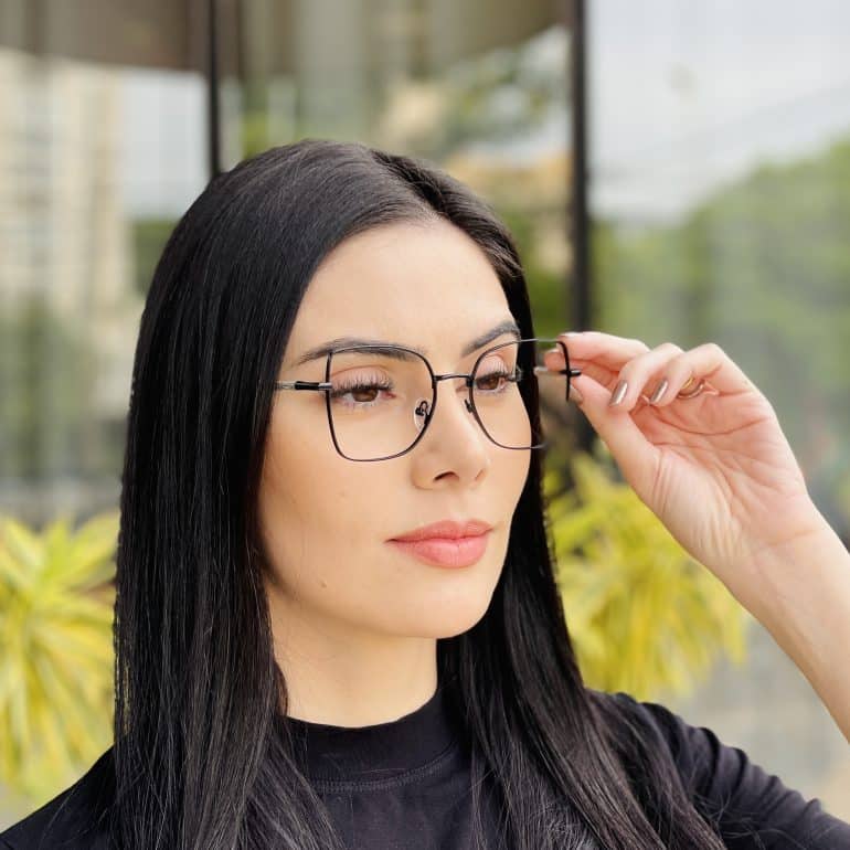 safine com br oculos de grau feminino quadrado preto yasmim 3