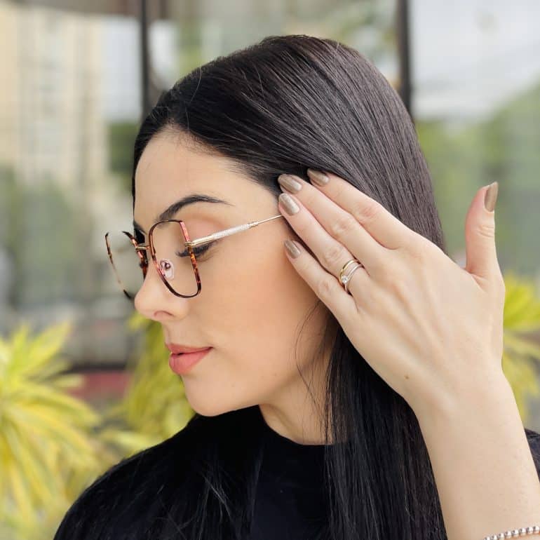safine com br oculos de grau feminino quadrado tartaruga yasmim 5
