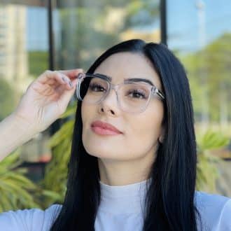 safine com br oculos de grau feminino quadrado transparente babi 3