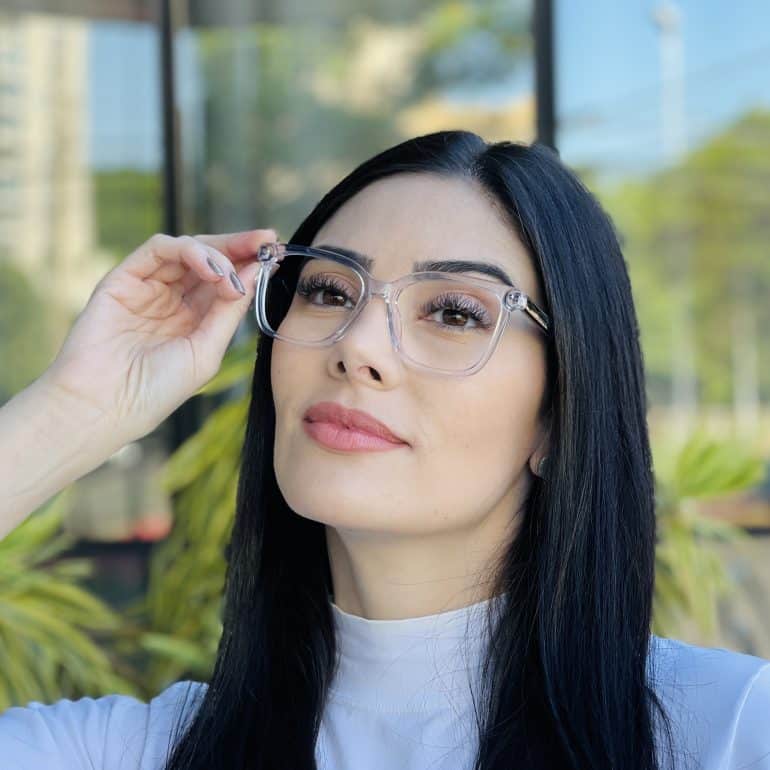 safine com br oculos de grau feminino quadrado transparente babi 3
