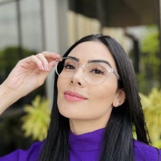 safine com br oculos de grau feminino redondo azul marcela 3