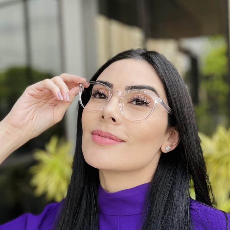 safine com br oculos de grau feminino redondo azul marcela 3