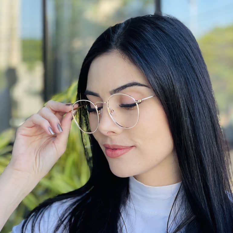 safine com br oculos de grau feminino redondo nude drica 1