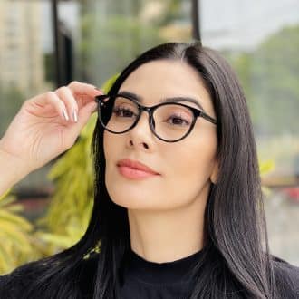 safine com br oculos de grau feminino redondo preto luma 1
