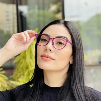 safine com br oculos de grau feminino redondo roxo luma 2
