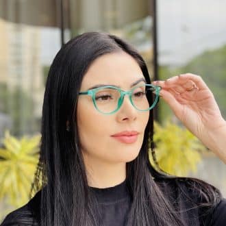 safine com br oculos de grau feminino redondo verde luma 4