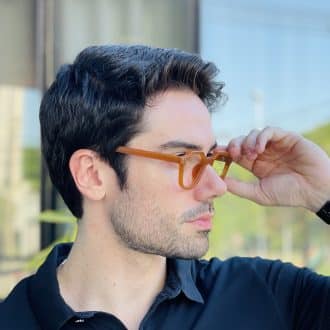 safine com br oculos de grau masculino hexagonal caramelo liam 2