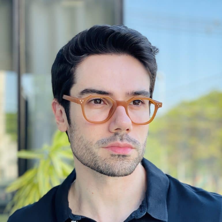 safine com br oculos de grau masculino hexagonal caramelo liam 4