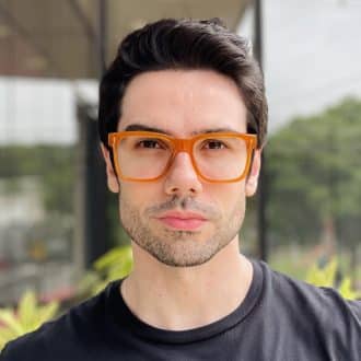 safine com br oculos de grau masculino quadrado caramelo enzo