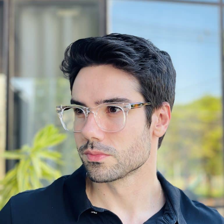 safine com br oculos de grau masculino quadrado transparente julio 4