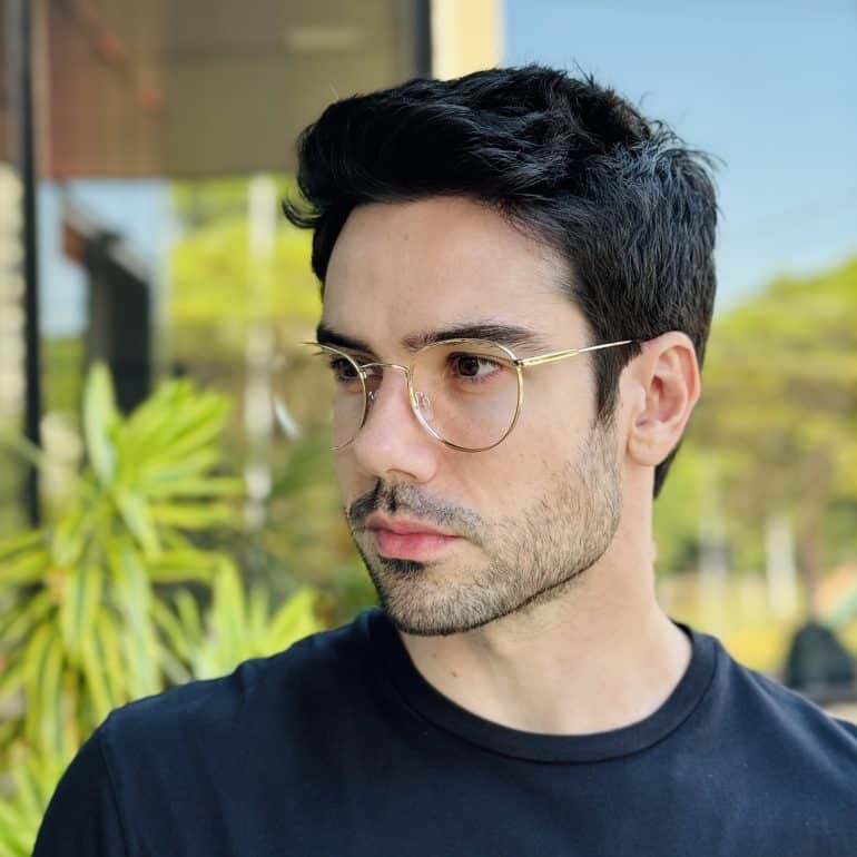 safine com br oculos de grau masculino redondo dourado fabio 1