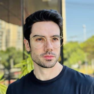 safine com br oculos de grau masculino redondo dourado fabio 3