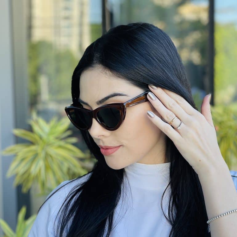 safine com br oculos de sol feminino gatinho marrom analu 2