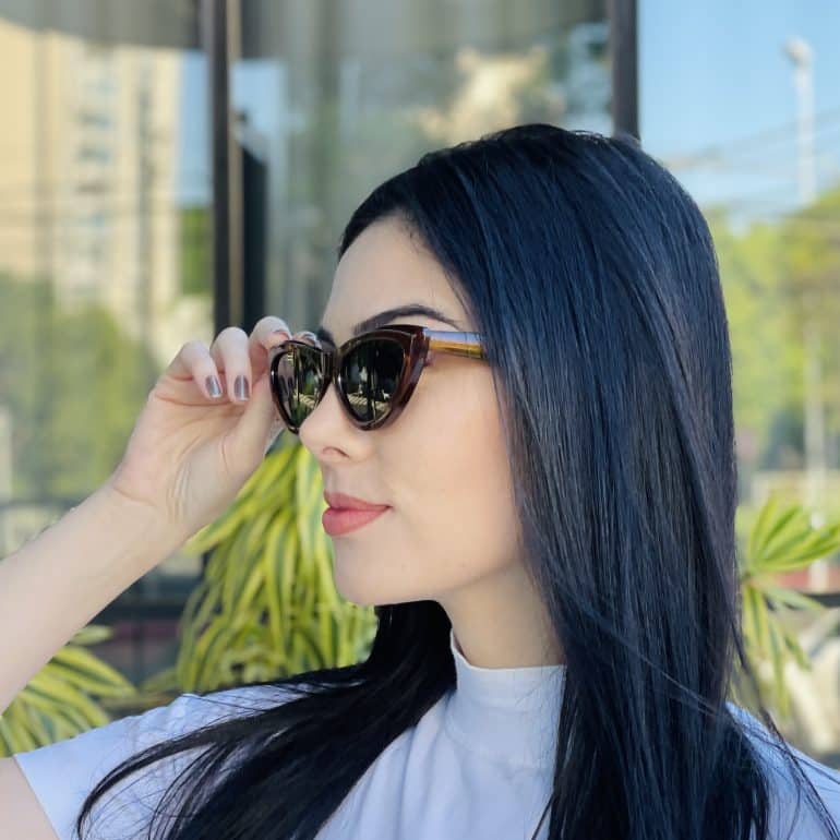 safine com br oculos de sol feminino gatinho marrom analu 5