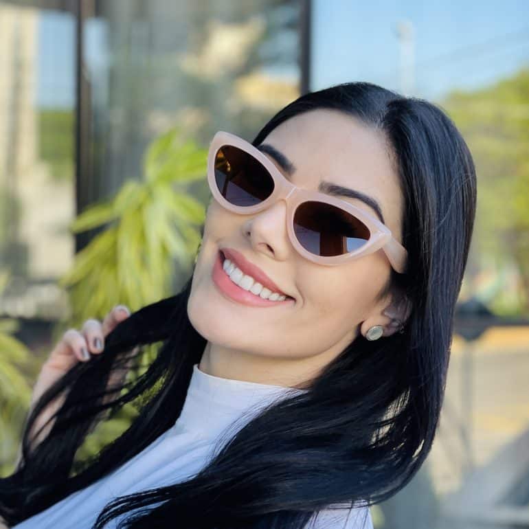 safine com br oculos de sol feminino gatinho nude analu