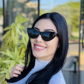 safine com br oculos de sol feminino gatinho preto analu