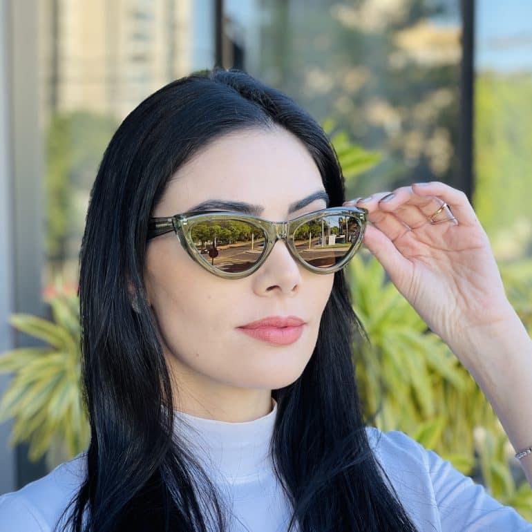 safine com br oculos de sol feminino gatinho verde analu 1