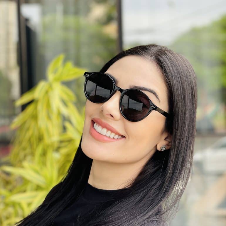 safine com br oculos de sol feminino redondo preto luana 1