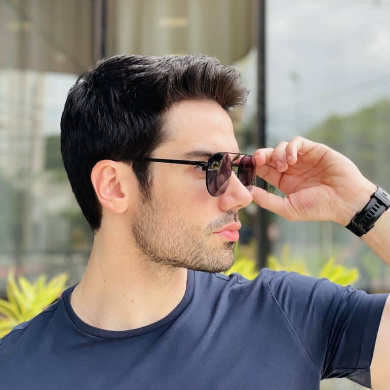 safine com br oculos de sol masculino aviador preto renan 1