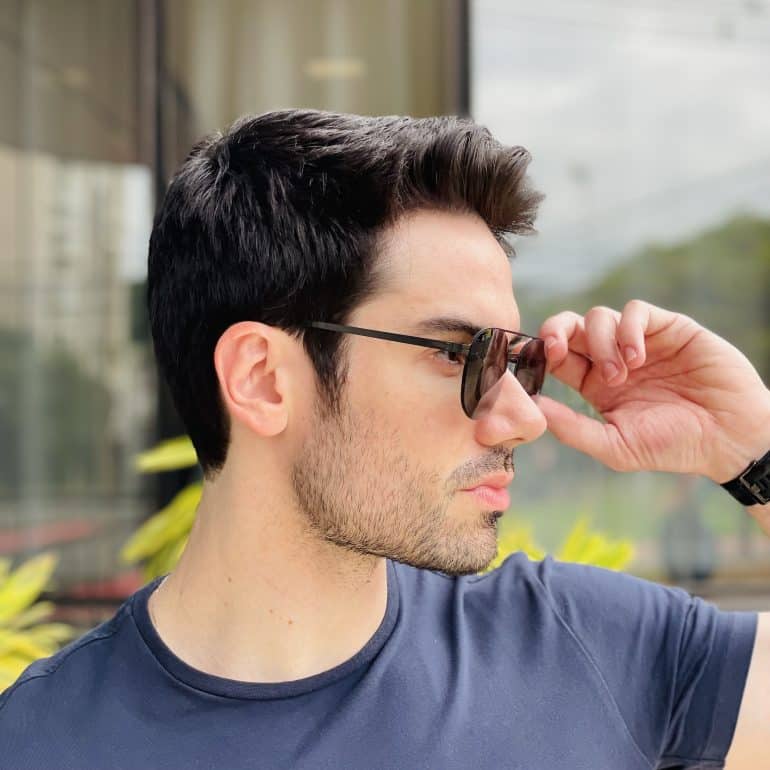 safine com br oculos de sol masculino aviador verde renan 3