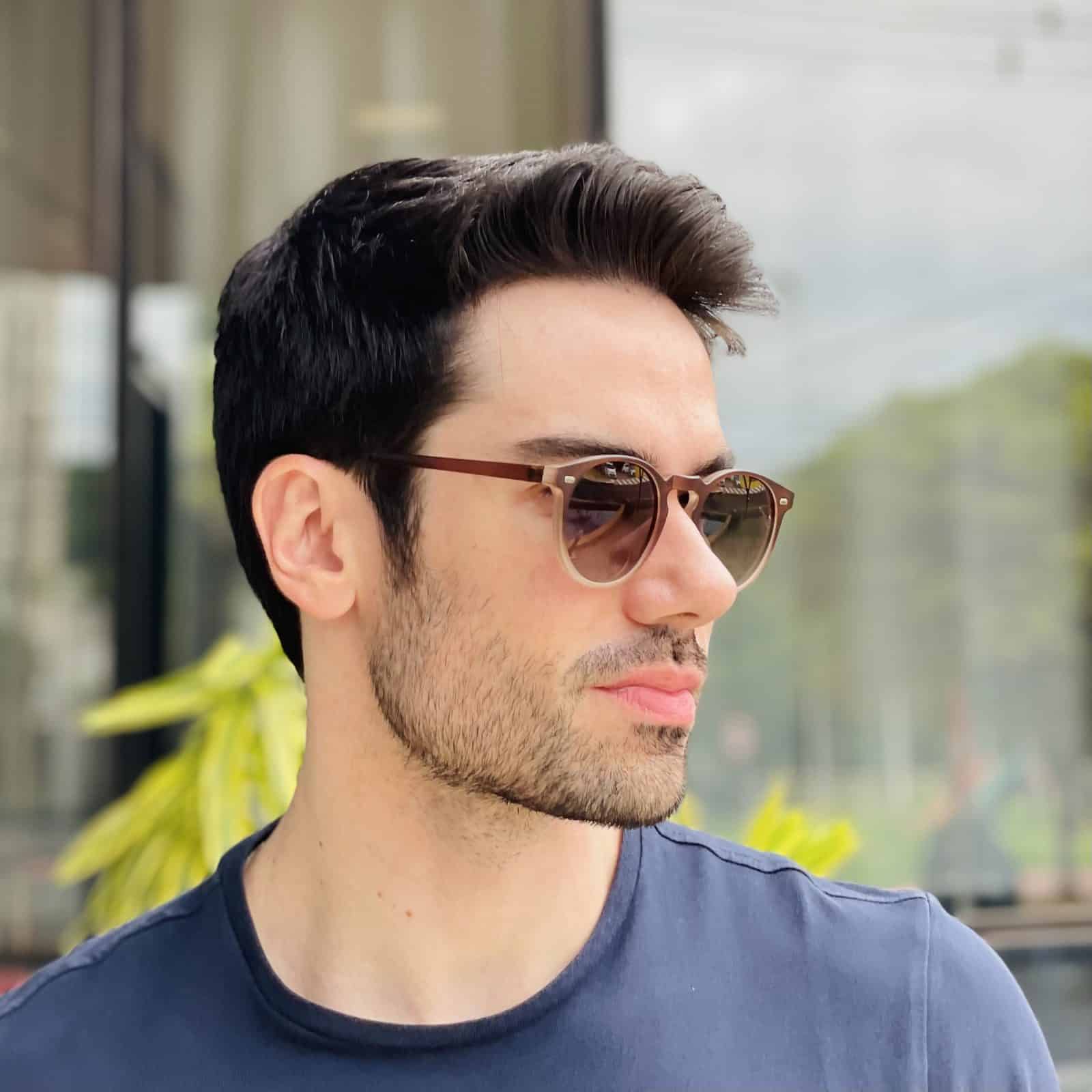 safine com br oculos de sol masculino redondo marrom degrade leonardo 1 safine com br oculos de sol masculino redondo marrom degrade leonardo 1
