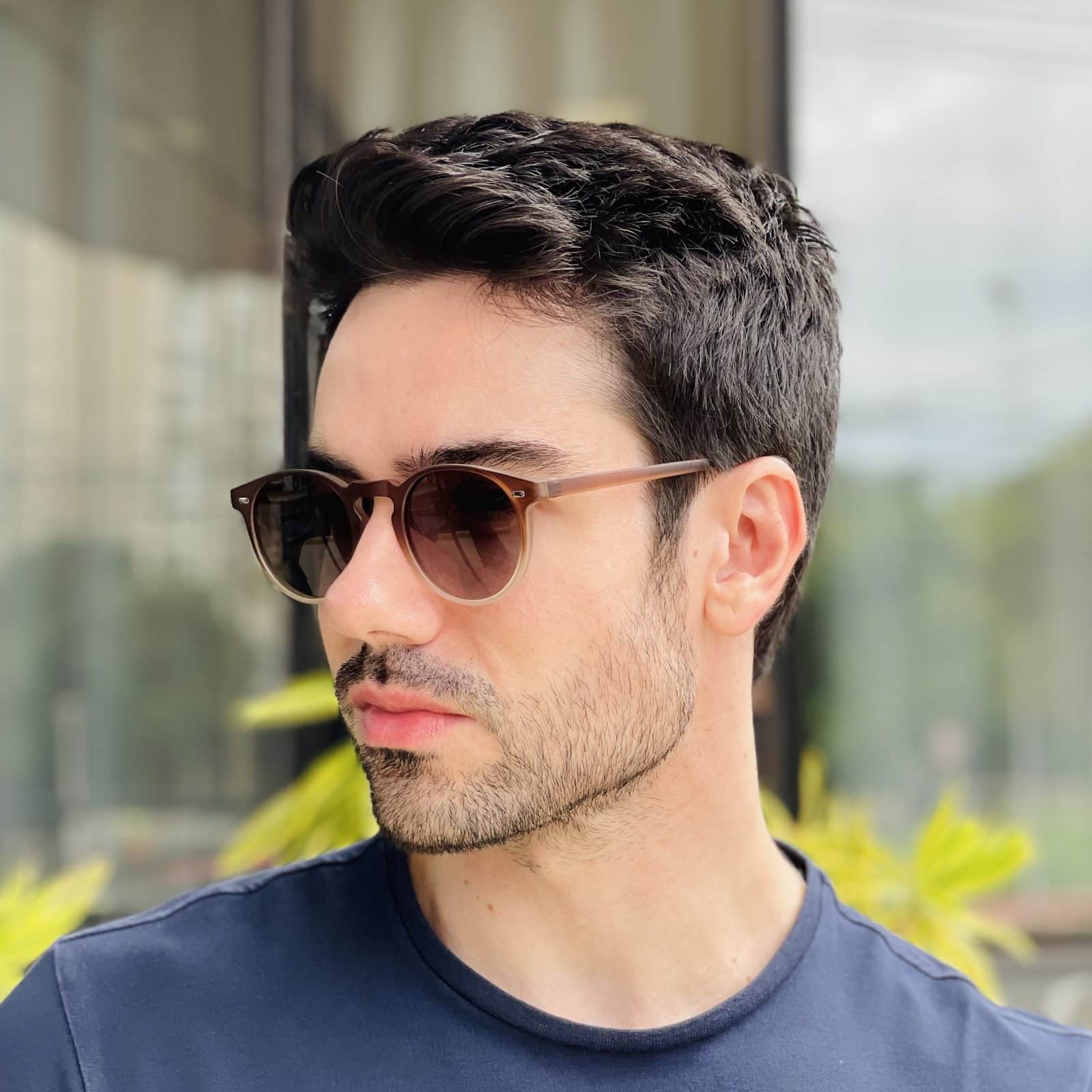 safine com br oculos de sol masculino redondo marrom degrade leonardo 3 safine com br oculos de sol masculino redondo marrom degrade leonardo 3