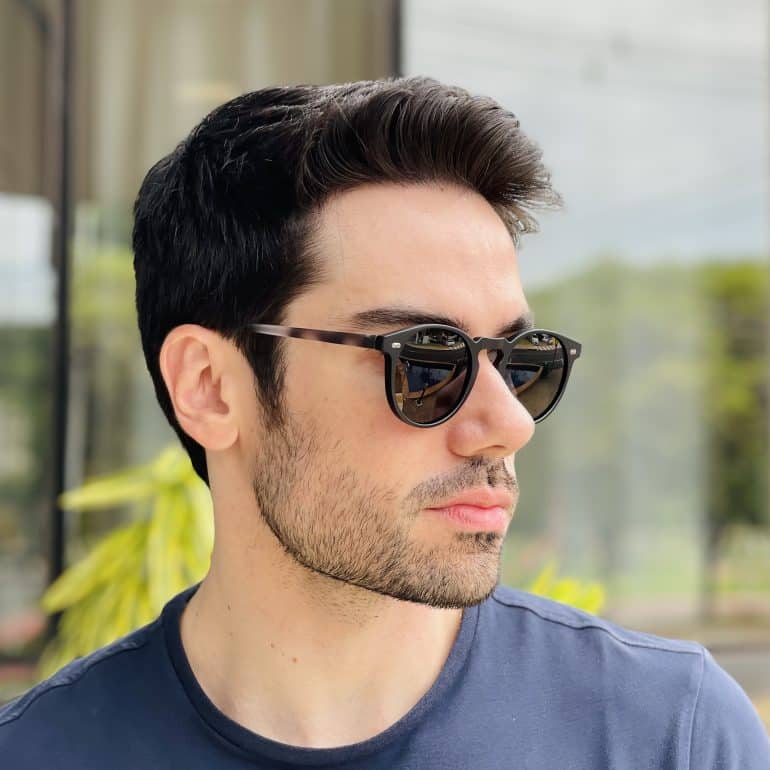 safine com br oculos de sol masculino redondo preto leonardo 2 0 1