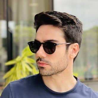 safine com br oculos de sol masculino redondo preto leonardo 2 0 3