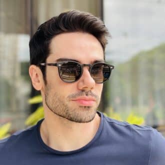 safine com br oculos de sol masculino redondo preto leonardo 2 0