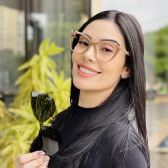 safine com br oculos feminino 2 em 1 clip on gatinho marrom claro amelia