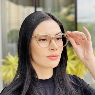 safine com br oculos feminino 2 em 1 clip on gatinho marrom claro amelia 4