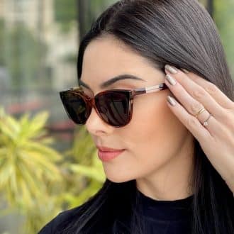 safine com br oculos feminino 2 em 1 clip on gatinho marrom naiara 2