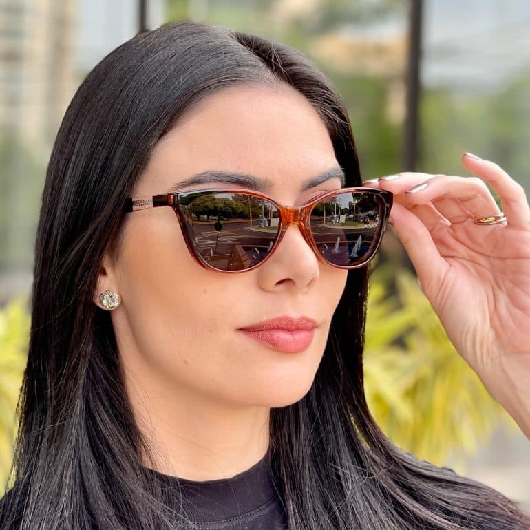 safine com br oculos feminino 2 em 1 clip on gatinho marrom naiara 3