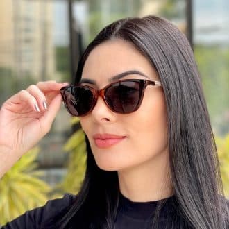 safine com br oculos feminino 2 em 1 clip on gatinho marrom naiara