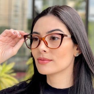 safine com br oculos feminino 2 em 1 clip on gatinho marrom naiara 5
