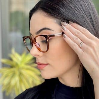 safine com br oculos feminino 2 em 1 clip on gatinho marrom naiara 7