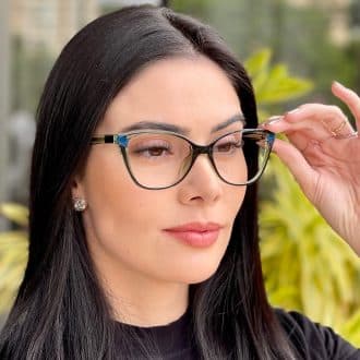 safine com br oculos feminino 2 em 1 clip on gatinho preto e verde naiara 6