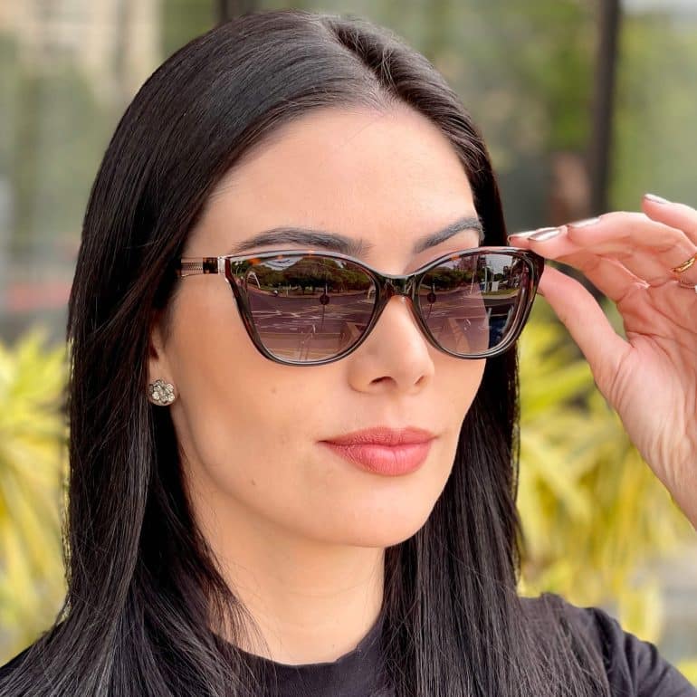 safine com br oculos feminino 2 em 1 clip on gatinho tartaruga naiara 2