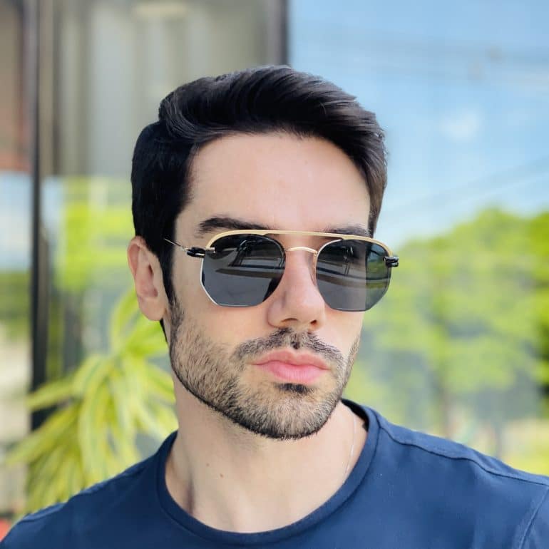 safine com br oculos 2 em 1 clip on masculino hexagonal branco 6